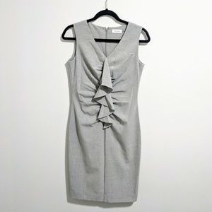 Calvin Klein gray sheath workwear / office dredd